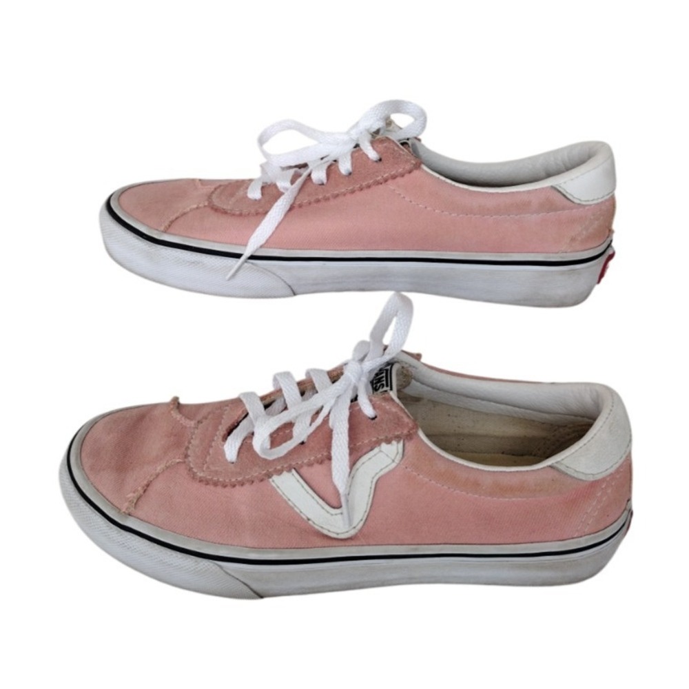 Vans Woman 6.5 Men 5 Light Pink Shoes Off The Wall Low Top Canva Skateboard Shoe